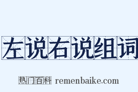 左说右说组词是什么意思的图片
